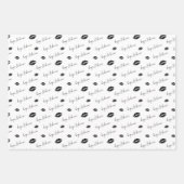 XOXO Knuffels & Kisses Borstel Script Zwart & Wit Inpakpapier Vel (Voorkant 3)