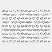 XOXO Knuffels & Kisses Borstel Script Zwart & Wit Inpakpapier Vel (Voorkant 2)