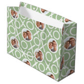 XOXO Knuffels & Kusjes 2 Aangepaste foto groen mod Groot Cadeauzakje (Voorkant Gekanteld)