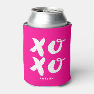XOXO Knuffels & Kusjes Borstel Typografie Magenta Blikjeskoeler