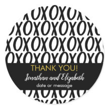 XOXO Knuffels Kusjes Dank Je Wel Zwart Wit