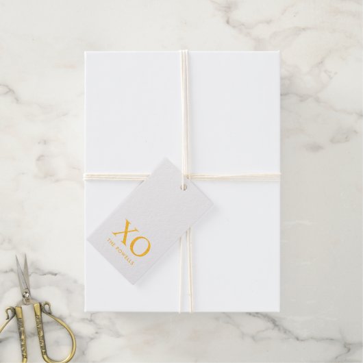 XOXO Knuffels & Kusjes Eenvoudig Minimalistisch Ec Cadeaulabels (Met Koord)