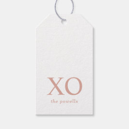 XOXO Knuffels & Kusjes Eenvoudige Blush Roze Minim Cadeaulabel