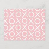 XOXO Knuffels & Kusjes Foto Roze Kwast Script Mode Briefkaart (Voorkant)