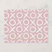 XOXO Knuffels & Kusjes Foto Stof Roze Modern Briefkaart (Voorkant)