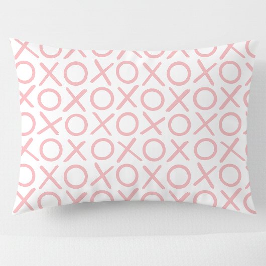 XOXO Knuffels & Kusjes Pastel Roze Wit Modern Kussensloop
