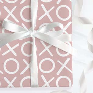XOXO Knuffels & Kusjes Verjaardag Roze Kwast Schri Cadeaupapier