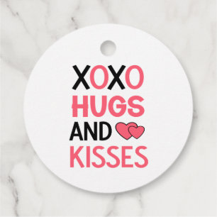 XOXO Knuffels Kusjes Vrijgezellenfeest Roze Zwart  Bedankjes Labels