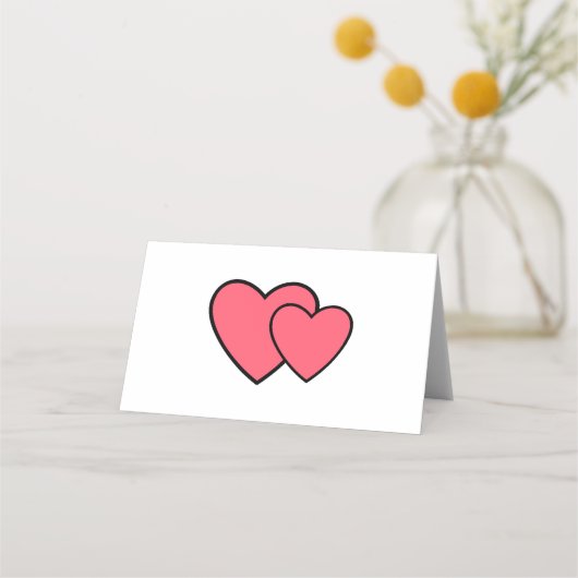 XOXO Knuffels Kusjes Vrijgezellenfeest Roze Zwart  Plaatskaartje (Achterkant)