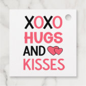XOXO knuffels romantische roze zwarte bruiloft Bedankjes Labels (Achterkant)