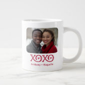 XOXO Knuffelt Kusjes Gepersonaliseerde foto Grote Koffiekop (Rechts)