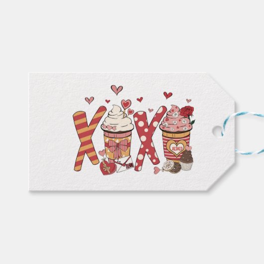 XoXo Koffee Valentijnse  | Valentijn Cadeau Cadeaulabel (Voorkant (Horizontaal))