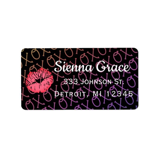 XOXO-kus Etiket (Voorkant)