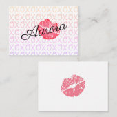 XOXO-kus Notitiekaartje (Voorkant / Achterkant)