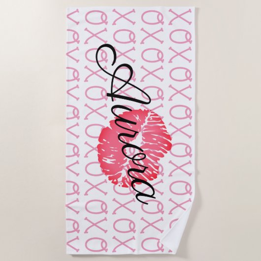 XOXO-kus Strandlaken (Voorkant)