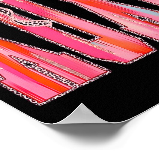 Xoxo Leopard Bow Funny Valentine's Day Coquette Nk Poster (Hoek)