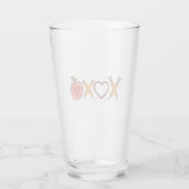 XOXO Leraar Valentijnsdag Potlood En Appel Glas (Achterkant)