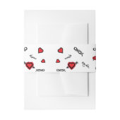 XOXO Liefde & Kusjes Ontwerp Uitnodigingen Wikkel (Voorkant Voorbeeld)