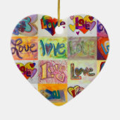 XOXO Liefde Mozaïek Kunst Schilderij Ornament (Achterkant)
