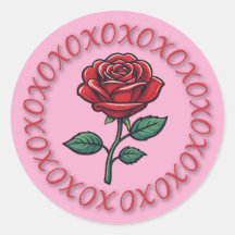 XOXO Liefde Roos Stickers