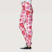 XOXO Liefde Roze Rood Hart Patroon Valentijn Roze Leggings (Links)