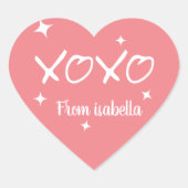 Xoxo liefde schattige sticker (Voorkant)