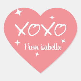 Xoxo liefde schattige sticker