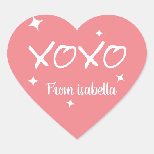 Xoxo liefde schattige sticker (Voorkant)