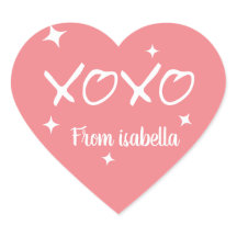 Xoxo liefde schattige sticker