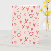 Xoxo Liefdes Hartjes Kaart (Gele Bloem)