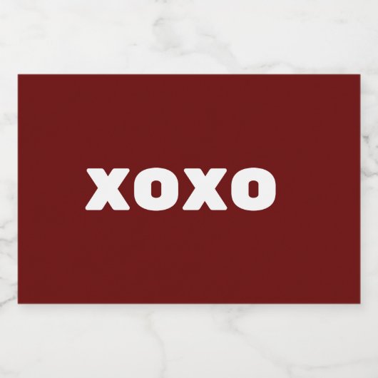 Xoxo Likeurfles Etiket (Enkel label)