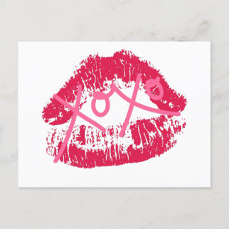 XOXO Lips Feestdagenkaart