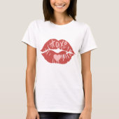 XOXO Lips Valentijnsdag T-shirt (Voorkant)