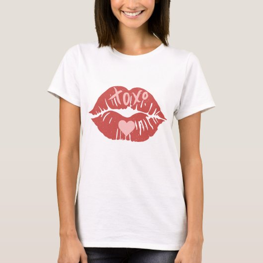 XOXO Lips Valentijnsdag T-shirt (Voorkant)
