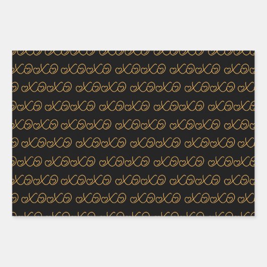 XOXO Love en Happy Birthday Inpakpapier Vel (Voorkant)