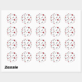 XoXo Love en Kisses Pattern Sticker- Ronde Sticker (Vel)