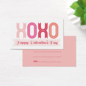 XOXO Love en Kisses Valentijnsdag Gift Label Visitekaartjes (Bureau)