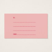 XOXO Love en Kisses Valentijnsdag Gift Label Visitekaartjes (Achterkant)