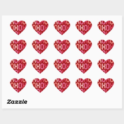 XOXO Love en Kisses Valentijnsdag Stickers (Vel)