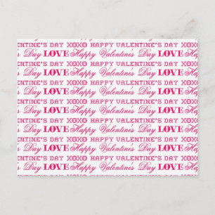 XOXO Love Happy Valentine's Day Pink Red Gifts Feestdagenkaart