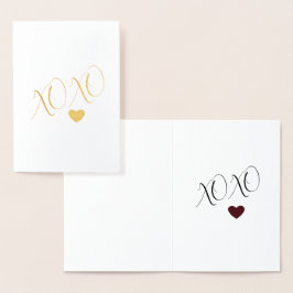 XOXO Love Heart Folie Kaarten