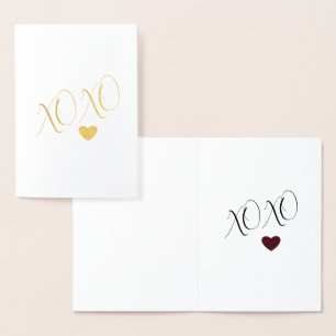 XOXO Love Heart Folie Kaarten