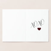 XOXO Love Heart Folie Kaarten (Binnen)