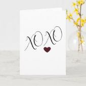 XOXO Love Heart Kaart (Gele Bloem)