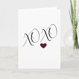 XOXO Love Heart Kaart
