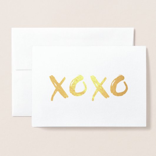 XOXO Love Jubileum Folie Kaarten (Voorkant met envelop)