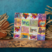 XOXO Love Mosaic Collage Painting Poem Plaque Fotoplaat (Zijkant)