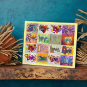 XOXO Love Mosaic Collage Painting Poem Plaque Fotoplaat (Zijkant)