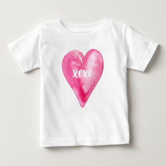 XOXO Love Pink Waterverf Heart Valentijns (Voorkant)