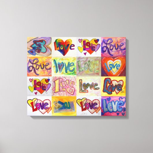 XOXO Love Word Artwork Canvas Painting (roze) Afdruk (Voorkant)